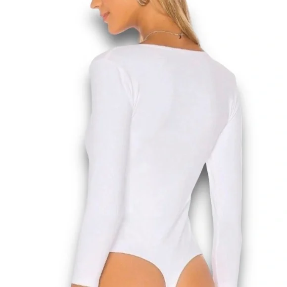 Intimately Free White Truth or Square Bodysuit Size Large - Picture 11 of 11